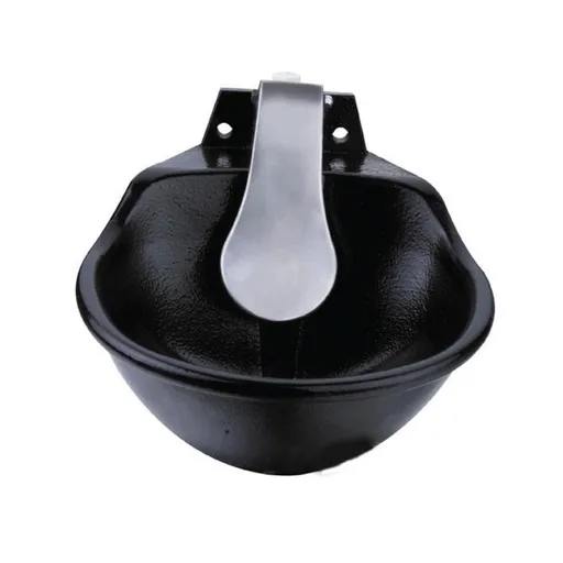 Cattle Drinking Bowl Automatic 25cm Cast Iron Powder Coated Stainless Steel Tongue