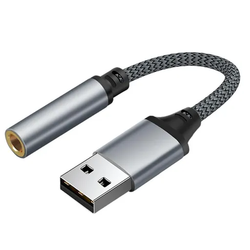Usb To 3.5Mm Jack Audio Adapter,External Sound Card Usb-A To Audio Jack