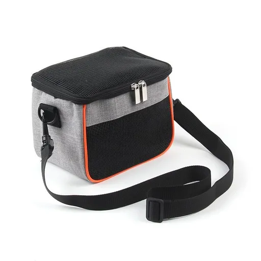 Compact Pet Carrier Sling Bag for Small Animals – Breathable Oxford Mesh Travel Tote with Adjustable Shoulder Strap, Ideal for Hamsters, Squirrels, Hedgehogs, Chinchillas, Rabbits and Kittens on Outdoor Adventures (M, Grey)