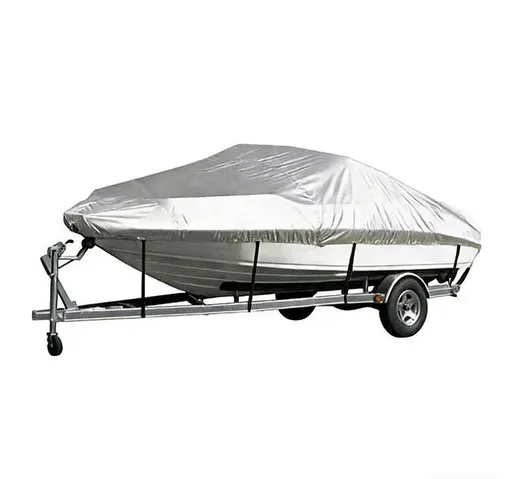 Sliver Heavy-Duty V-Hull Shield for 16 to 18 FT Yachts - All-Weather Water / Dust / UV Resistant 190T Silver Coated Marine Protector