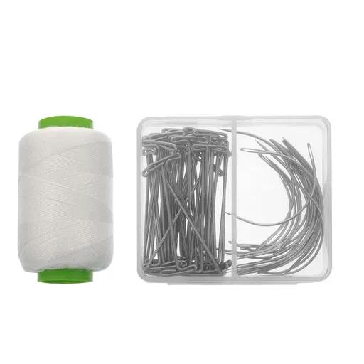 20 C Curved Needles Weaving Needles for Hair White Steel Indoor Use