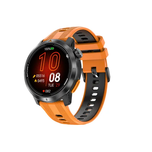 Fitness Tracker Smart Watch Waterproof 1.32 Inch AMOLED Display Orange