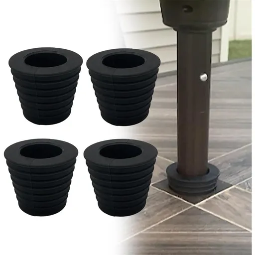 Patio Umbrella Cone Wedge Spacer for Table Hole, Outdoor Parasol Anti-Rock Stand Base, Fits Diameter 1-1/2" Pole (4pcs)rubber version