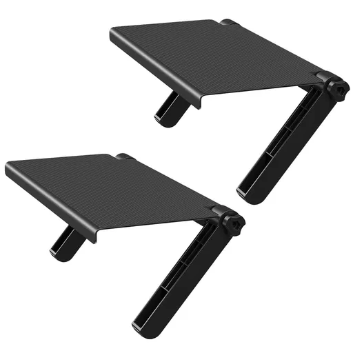 13-Inch Wide Platform Adjustable TV Top Shelf,Screen Top Shelf Mount,Monitor Top of TV Shelf Mounting Bracket-2 Pack,Black