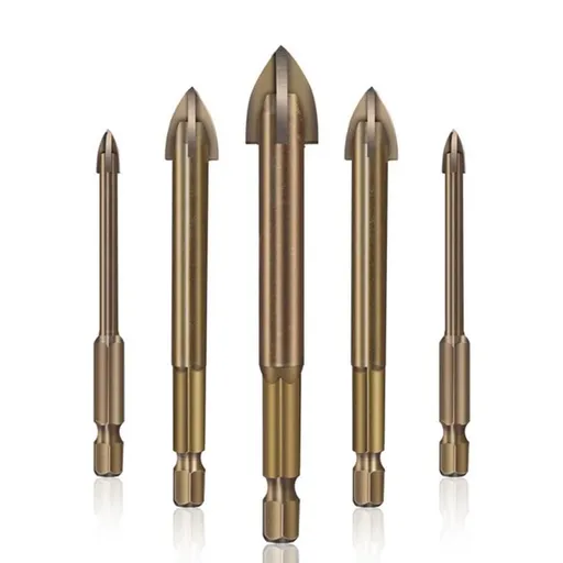 Drill Bit 5 Pcs Efficient Universal Drilling Tool Cross Alloy Drill Bits Metal Drilling Woodworking Tools Small incision