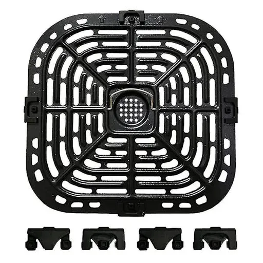 /NN/Replacement Grill Plate for Air Fryer Crispers for Instant Vortex 6qt with 4 Rubber Pads