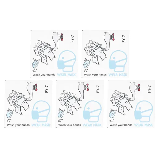 5Pcs Set Window Wall Sticker Background SelfAdhesive Sign Reminding Poster for Office School