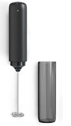 USB rechargeable electric milk frother for coffee, latte, cappuccino and hot chocolate, Black