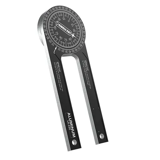 Aluminum Miter Saw Protractor | 7.3-Inch Rust Proof Angle Finder Featuring Precision Laser Engraved Scales