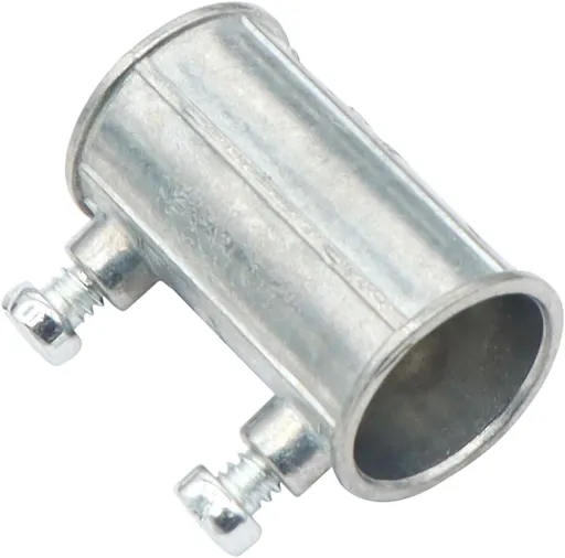 Xadnitu 30 Pieces 1/2" EMT Set Screw Type Conduit Coupling, Metallic Die-Cast Conduits Fitting for Factory, Garden Pipes Connection