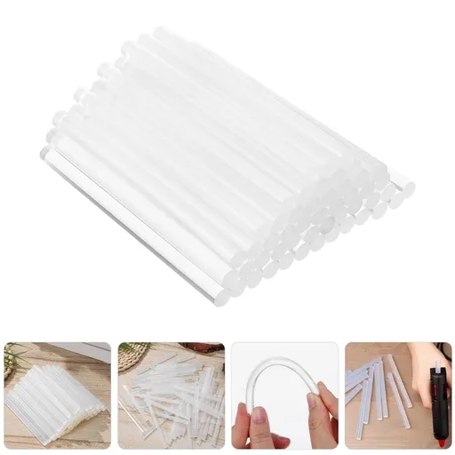 Hot Glue Sticks White Strong Adhesive for Office Use and DIY Crafts 100Pcs