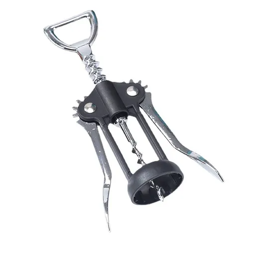 Winged Corkscrew and Bottle Opener, Black Winged Corkscrew and Bottle Opener, Black 丨Stainless steel light bottle opener