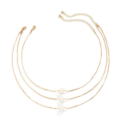Gold Layered Set Necklaces for Women Adjustable Layering Chain Gold Plated Necklaces Set for Girls Fashion Trendy Necklace