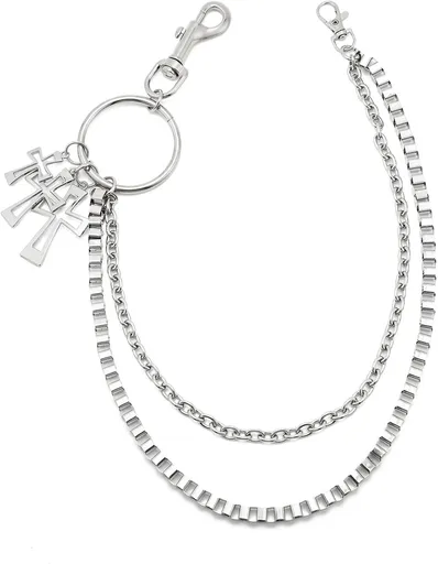 Wallet Chain,Punk Trousers Pants Chains for Men Women,Pocket Chain Heavy Chain Belt Goth Accessories
