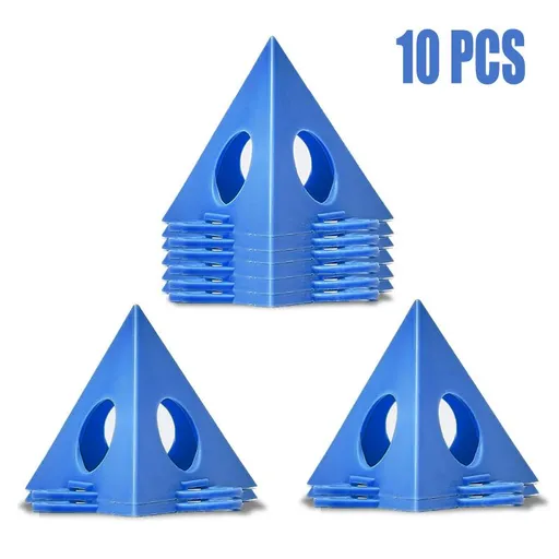 Mini Triangular Paint Pad Risers for Hand Painting Dyeing and Coating Projects, Interlocking Support Stands for Panels and Rods (Blue（10PCS）)