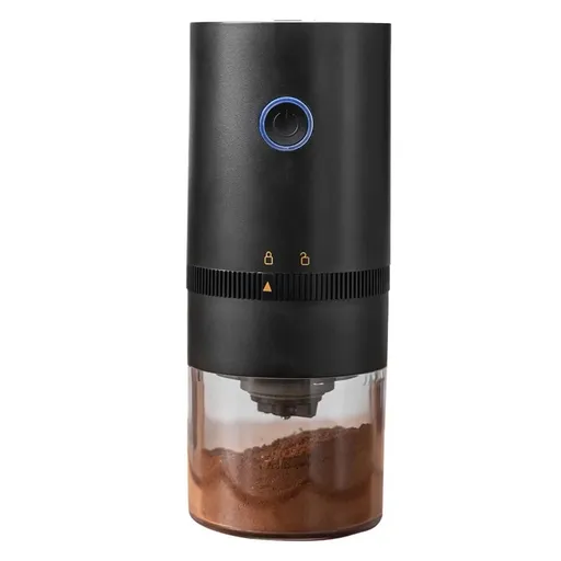 Portable USB C Rechargeable Coffee Grinder Mill Black