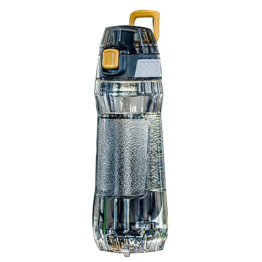 Portable Sport Water Bottle with Handle – Large Capacity Fitness Water Bottle for Gym, Hiking, Cycling, Outdoor Use – BPA-Free & Leak-Proof (Gray,1000ml)