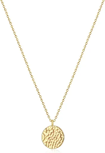 Moon Pendant Necklace 14K Gold Fill Dainty Hammered Moon Phase Gold Choker Simple Crescent Moon Full Moon Karma Circle Choker Necklace