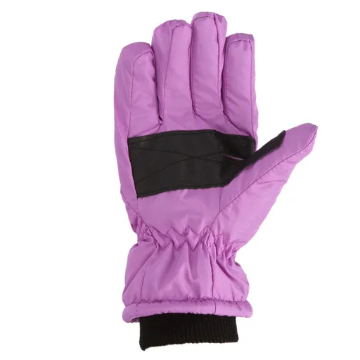 Kids Waterproof Winter Snow Gloves, Thick Stretchy Warm Gloves for Boys and Girls for Outdoor Play in Cold Weather, Purple, 4-8 Years