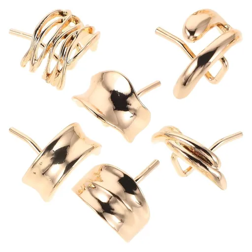 6pcs Vintage Gold Ponytail Hair Retro Metal Hair Forks Set for Women, Alloy Hair Clips for Long Hair, Ponytail Holder Accessories, High Ponytail Hair Hook (Gold, 6 Pieces)