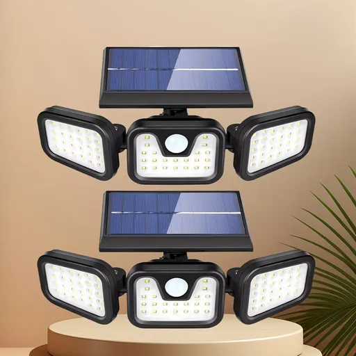 74 LED solar sensor lights with motion sensor, 3 brightness modes, outdoor wall lights, suitable for front door, courtyard, garage, terrace