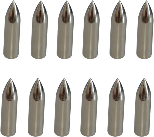 100 Grain Glue on Field Points Archery Replacement Practice Target Arrow Tips 12 Pack -