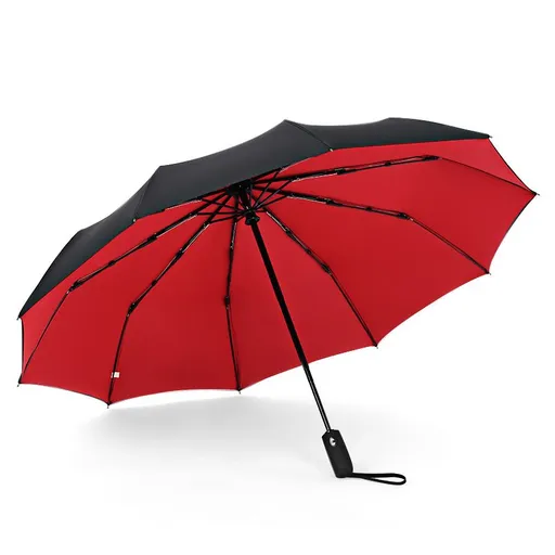 Automatic open and close double layer Windproof Travel Umbrella Teflon coated Wind Resistant Canopy Folding parasol Compact,Light
