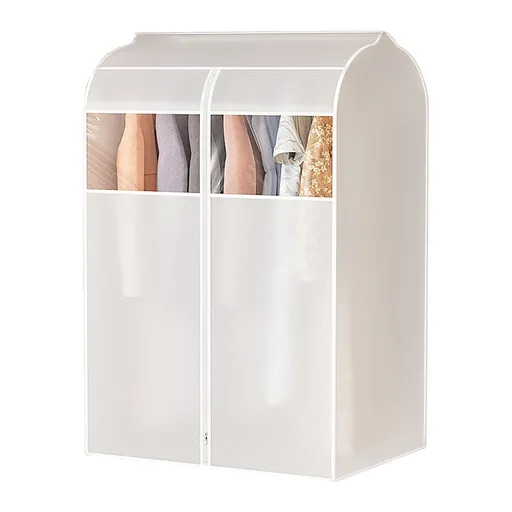 Clothes Storage Bags with Zipper Visual Window Transparent Garment Bags,Suit Bags for Closet Storage and Travel(Size: 80x60x90cm)
