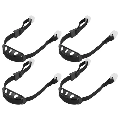 4 pieces of universal helmet chin strap, black elastic chin strap, and multi-point adjustable chin cup