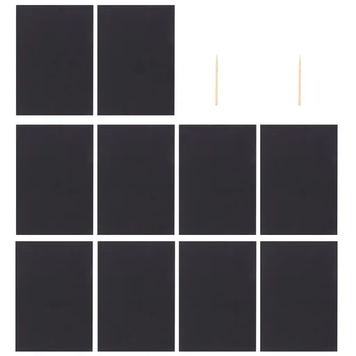 2 Pack of 10pcs Scratch Paper Scratching Drawing Paper Black Scratch Crafts Notes Boards Scratch Supplies 30X21cm Black