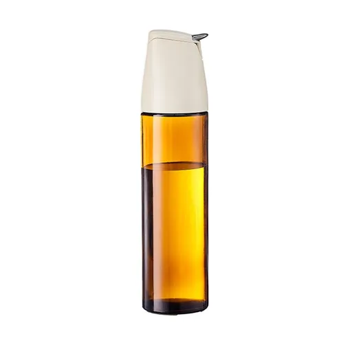 Oil Dispenser 17 Oz For Kitchen Cooking 2 pcs Olive Oil Bottle Dispenser Auto Flip Non-Drip Oil Dispenser Bottle Wide Opening Easily Refill And Clean（White）