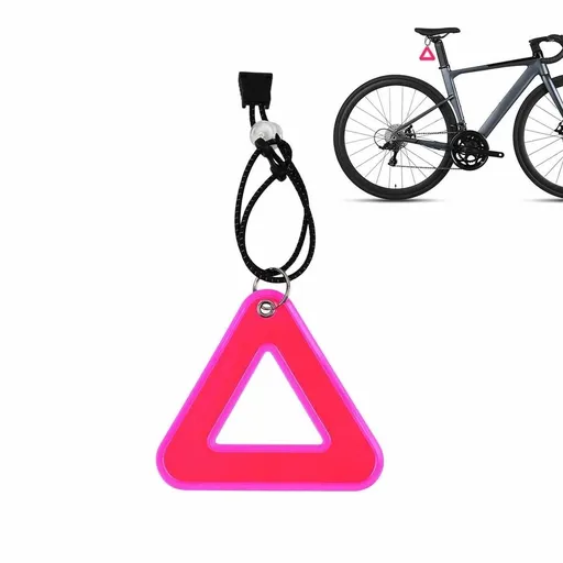 High Visibility Triangular Reflector Pendant, Bike Saddle Reflector Hanging Safety Reflectors for Bicycle Night Cycling, Hiking, Running, and Reflective Safety for Kids & Adults