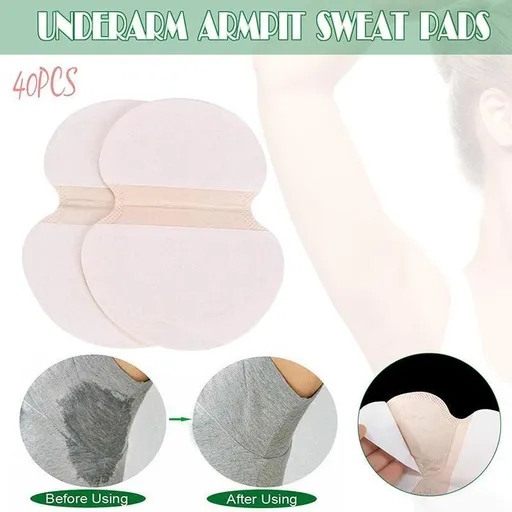 40Pcs Underarm Armpit Sweat Pads Stickers Summer Shield Guard Absorbing White Au