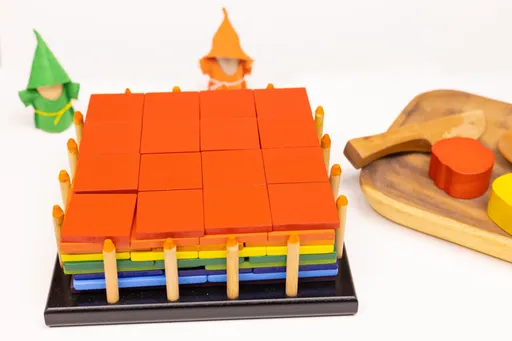 Square Fractions Cake