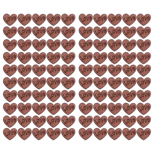 100Pcs/Bag Wooden Heart Decoration Innovative Hand Made DIY Handcraft for Home Weddings