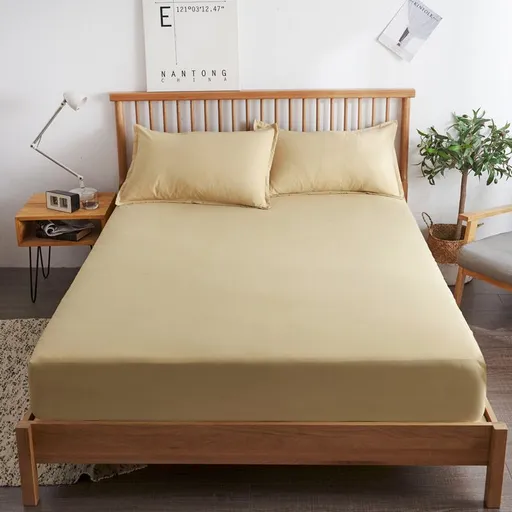 Pure Cotton Mattress Cover Non Slip Bed Sheet 40s CAMEL 120*200cm standard
