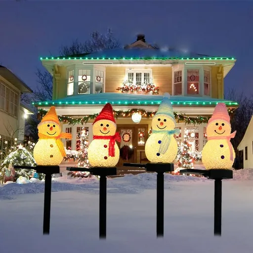 Outdoor Solar Garden Lights Decorative Stake Lights Waterproof Auto On Dusk to Dawn Plastic