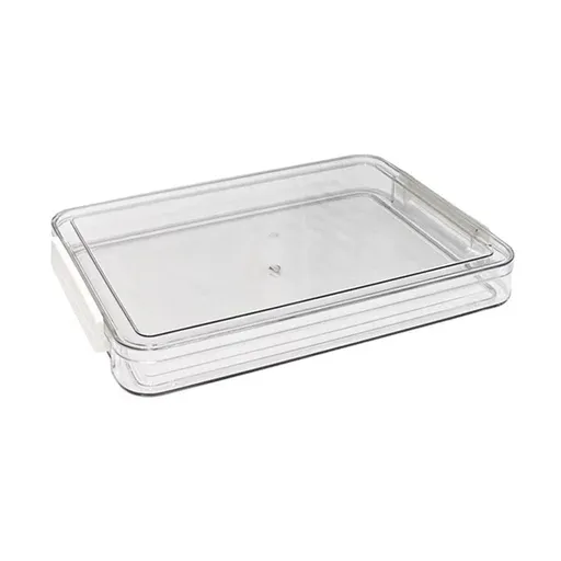 Large Capacity A4 File Storage Box Transparent Plastic Document Organizer Case - Small