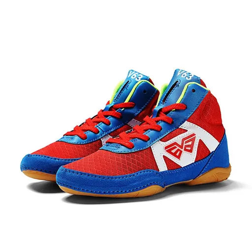 Children Wrestling Shoes New Code High Top Training Red 201847 33