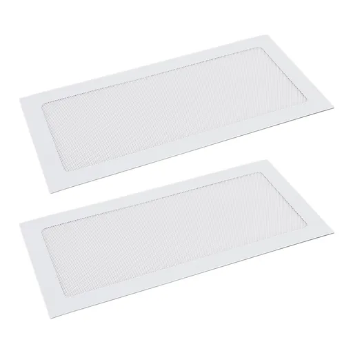 2Pcs Computer Cooler Fan Dust Filter Magnetic Frame PC Fan Dust Mesh PC Cooler Filter Fine Mesh PVC Dust Cover White