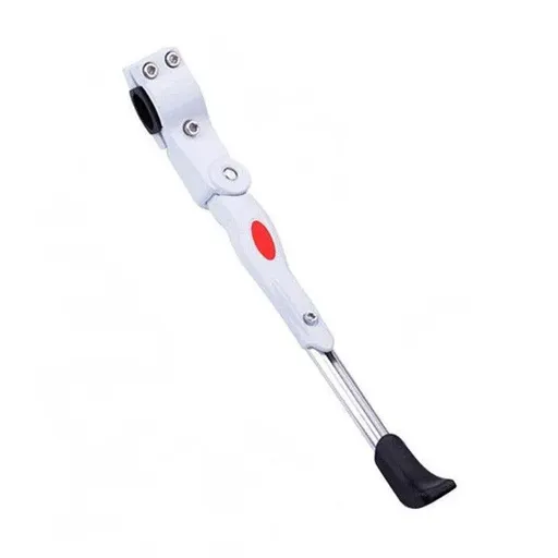 Rear Adjustable Kickstand for Mountain Bicycle Road Bike Parking Support Leg - White