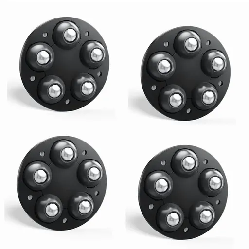 4pcs Adjustable Movable Furniture Chair Leg Furniture Foot Pads,5 Wheel Rollers Washing Machine Riser Bed Sofa Booster B