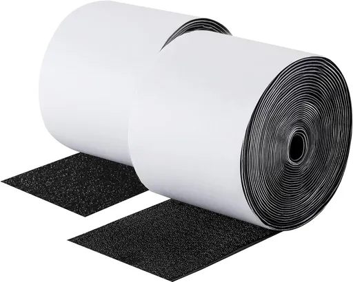Self-adhesive hook and loop tape 5 meters - hook and loop tape - Black - Strong double-sided self-adhesive tapes - Black - 5m*10cm - Grip tape - Hook and loop tape