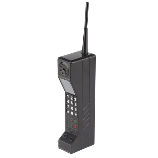 Retro Brick Cell Phone Ornament Vintage Cellular Phone Model Simulation Photographic Props Stylized Ornaments Black