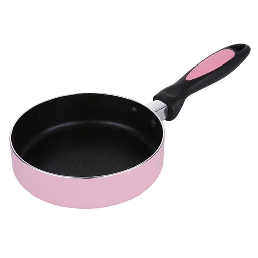 1Pc Pink Pancake Pan with Honeycomb Stainless Steel Bottom for Induction Cooker