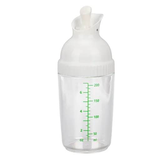 Salad Dressing Shaker Container, Homemade Salad Dressing Bottle Mixer Measure,Dripless Pour, Soft Grip, BPA Free