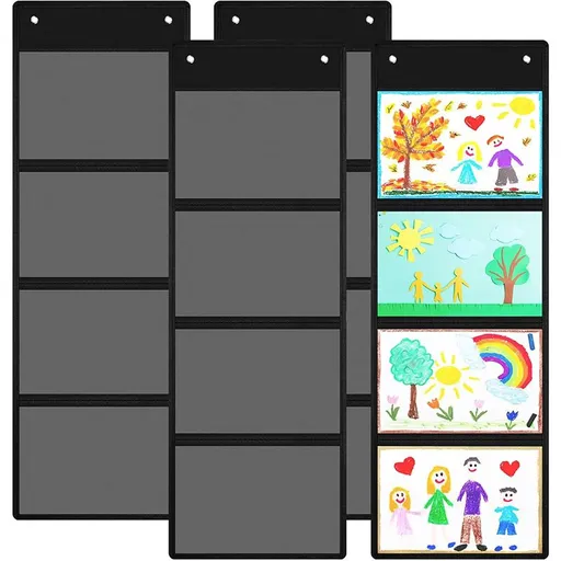 Wall Mounted Storage Organizer 4 Grids White black 1 grid