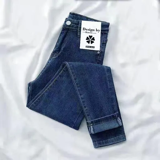 Women Jeans High Waist Cotton Stretch Grey Blue and Gray 30 Size (inches): 30; Chinese waist size: 2 chi 3; Waist (cm): 80; Hip (cm): 102; Pants length (cm): 102; Thigh (cm): 56