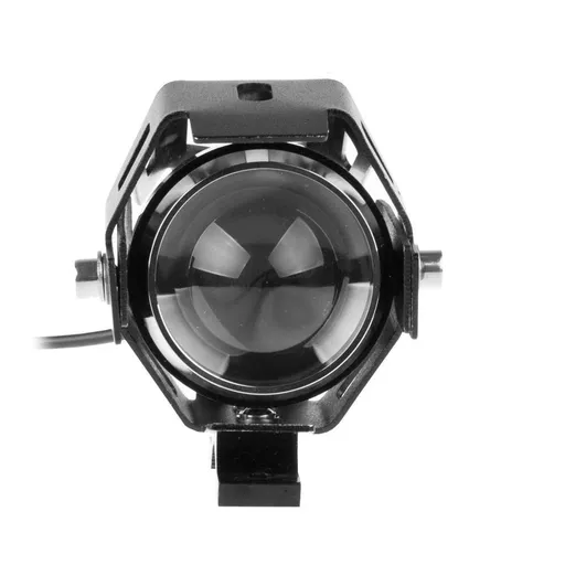 Motorcycle 125W U5 LED Driving Fog Head Spot Light White Lamp Headlight (Black) Demon Angel Blue Eyes Auxiliary Work