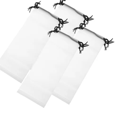 Set of 4 Foldable Transparent Umbrella Bags with Drawstring Strap Water Absorbing Pouch for Travel and Storage